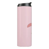 Eigen roze bruine orthday Girl Chick Thermal Tumbl Thermosbeker (Gedraaid links)