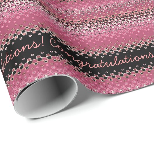 Eigen roze stripes Patroon, aangepast omlooppapier Cadeaupapier (Rol Hoek)