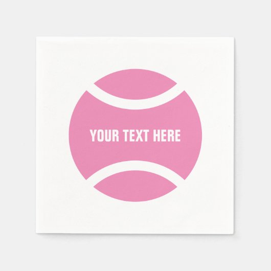 Eigen roze tennis ball Birthday party luiers Servet (Voorkant)