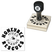 Eigen rubberen stempel van logo afbeelding met BEE (Gestempeld)