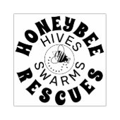 Eigen rubberen stempel van logo afbeelding met BEE (Afrduk)