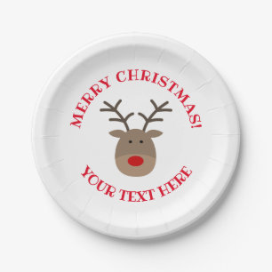 Eigen Rudolph van rendierfeest borden Papieren Bordje