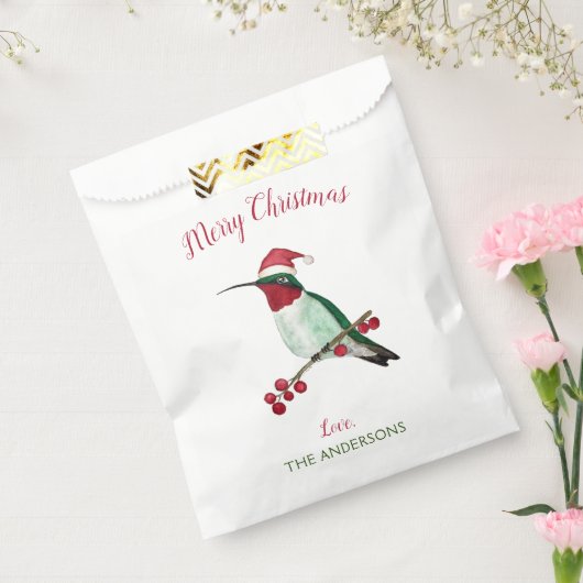 Eigen Santa Hummingbird Bedankzakje (Gezegeld)