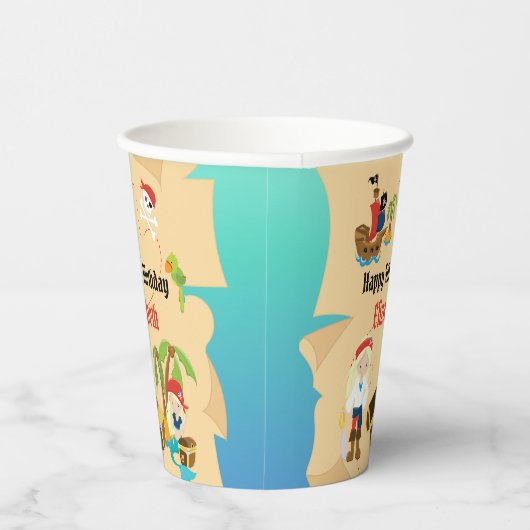 Eigen schatkistkaart, meisje van priester Birthday Papieren Bekers (Rechts)