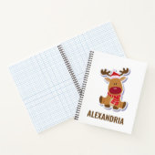 Eigen schattige Rudolf-rendierkerstman Notitieboek (Binnen)