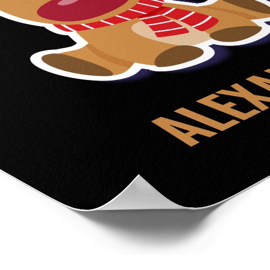 Eigen schattige Rudolf-rendierkerstman Poster (Hoek)