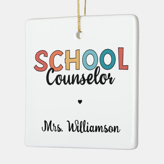 Eigen schoolconsultantsartikelen keramisch ornament (Links)