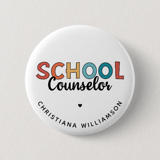 Eigen schoolconsultantsartikelen ronde button 5,7 cm (Voorkant)