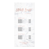 Eigen schoonheidsfraaie goudmarmer reclamekaart (Achterkant)