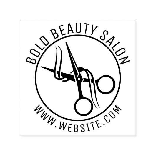 Eigen schoonheidszalonschaar Logo zelfinkend stemp Zelfinktende Stempel (Design)