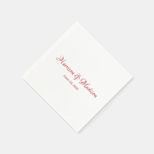 Eigen scriptkoppeling Datum elegant bruiloft Servet (Hoek)