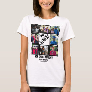 Eigen senior mam van de afstuderen 8 fotocollage t-shirt