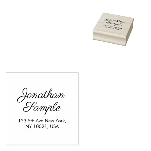 Eigen Sjabloon Retouradres Typografie Script Rubberstempel (Gestempeld)