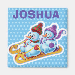 Eigen sleutelfiguren voor kerstmis. magneet