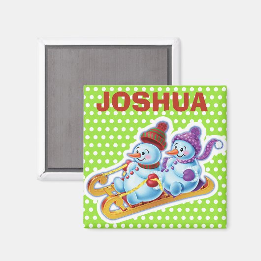 Eigen sleutelfiguren voor kerstmis. magneet (Voorkant / Achterkant)