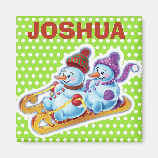 Eigen sleutelfiguren voor kerstmis. magneet (Voorkant)