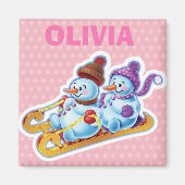 Eigen sleutelfiguren voor kerstmis. magneet (Voorkant)