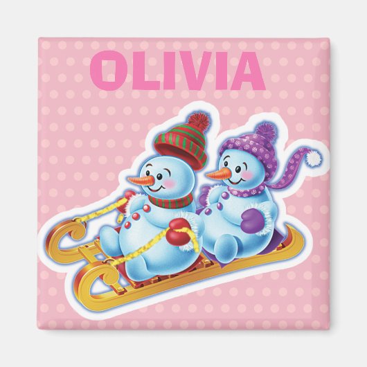 Eigen sleutelfiguren voor kerstmis. magneet (Voorkant)