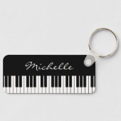 Eigen sleutelhanger voor zwarte en witte pianosleu (Voorkant)