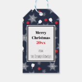 Eigen snavy blue 💙 pickleball Kerstmis Cadeaulabel (Voorkant)