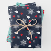 Eigen snavy blue 💙 pickleball Kerstmis Inpakpapier Vel (In situ)