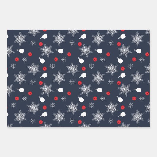 Eigen snavy blue 💙 pickleball Kerstmis Inpakpapier Vel (Voorkant)