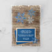 Eigen sneeuwvlokken en houten houten planken feestdagen kaart (Binnen)