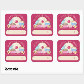 Eigen snoep-truffelkoekjes voedingsetiketten vierkante sticker (Vel)