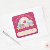 Eigen snoep-truffelkoekjes voedingsetiketten vierkante sticker (Envelop)