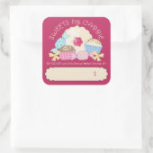 Eigen snoep-truffelkoekjes voedingsetiketten vierkante sticker (Tas)