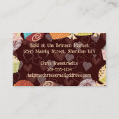 Eigen snoep voor chocoladetruffels in kleur visitekaartje (Achterkant)