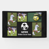 Eigen Soccer Photo Collage Name Team Number Spandoek (Horizontaal)