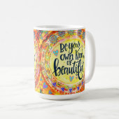 Eigen Soort Mooie Inspirativiteit Koffie Mok (Voorkant rechts)