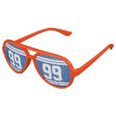 Eigen sportfan football jersey aviator zonnebril (Gekanteld)