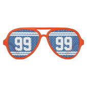 Eigen sportfan football jersey aviator zonnebril (Voorkant)