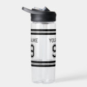 Eigen sportschoft nummer atletisch strips plastic waterfles (Rechts)