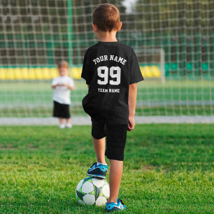 Eigen sportteam Jersey — wit nummer en naam T-shirt