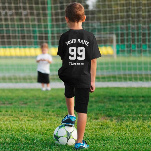 Eigen sportteam Jersey — wit nummer en naam T-shirt