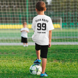 Eigen sportteam Jersey - zwart nummer en naam T-shirt