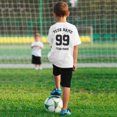 Eigen sportteam Jersey - zwart nummer en naam T-shirt