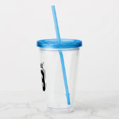Eigen sportwapnaam en nummer tumblingglas acryl drinkbeker (Links)