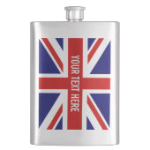 Eigen stalen drink van de Britse vlag Heupfles (Voorkant)