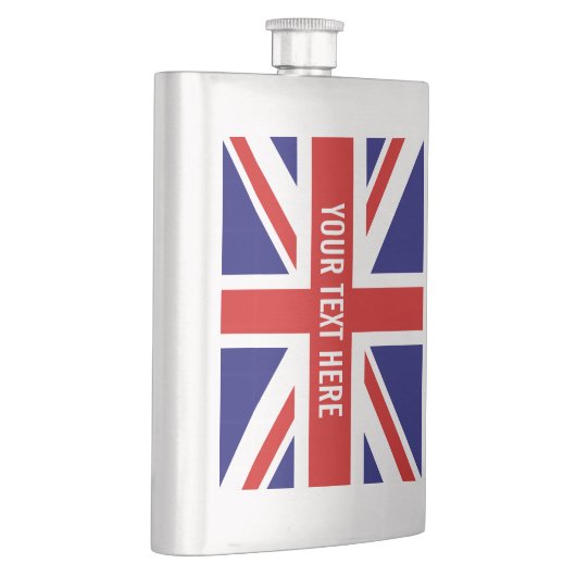 Eigen stalen drink van de Britse vlag Heupfles (Rechts)