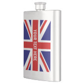 Eigen stalen drink van de Britse vlag Heupfles (Links)