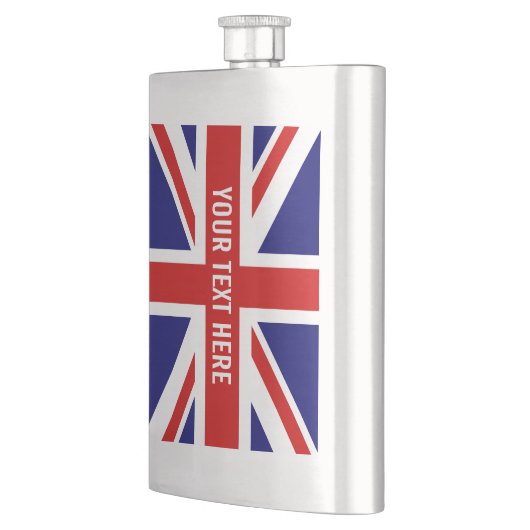 Eigen stalen drink van de Britse vlag Heupfles (Links)