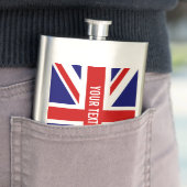 Eigen stalen drink van de Britse vlag Heupfles (Voorbeeld)