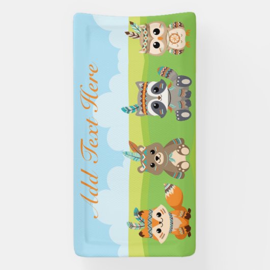 Eigen stamdieren spandoek (Verticaal)