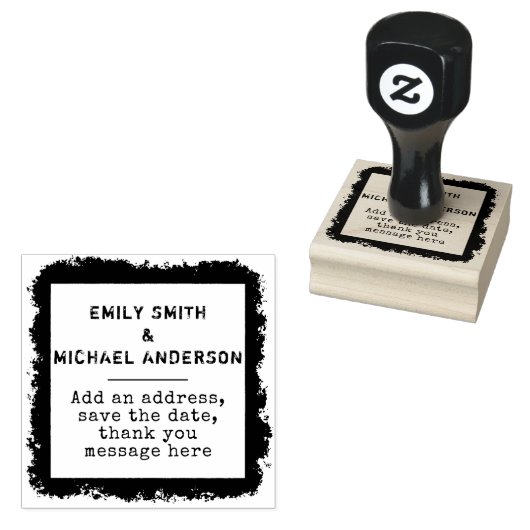 Eigen STAMP Aangepaste Tekst Afgepeigerde Grunge Rubberstempel (Gestempeld)
