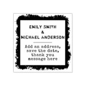 Eigen STAMP Aangepaste Tekst Afgepeigerde Grunge Rubberstempel (Afrduk)