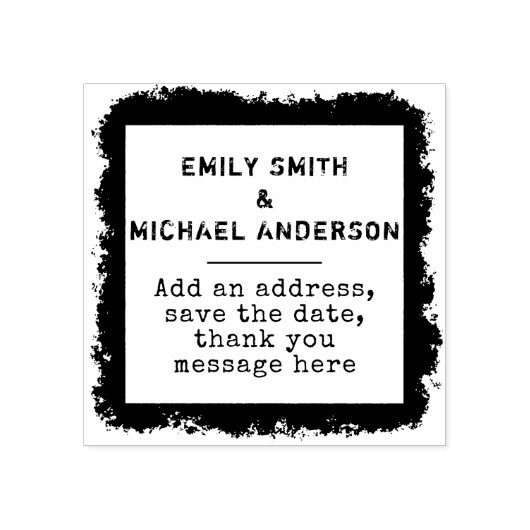 Eigen STAMP Aangepaste Tekst Afgepeigerde Grunge Rubberstempel (Afrduk)